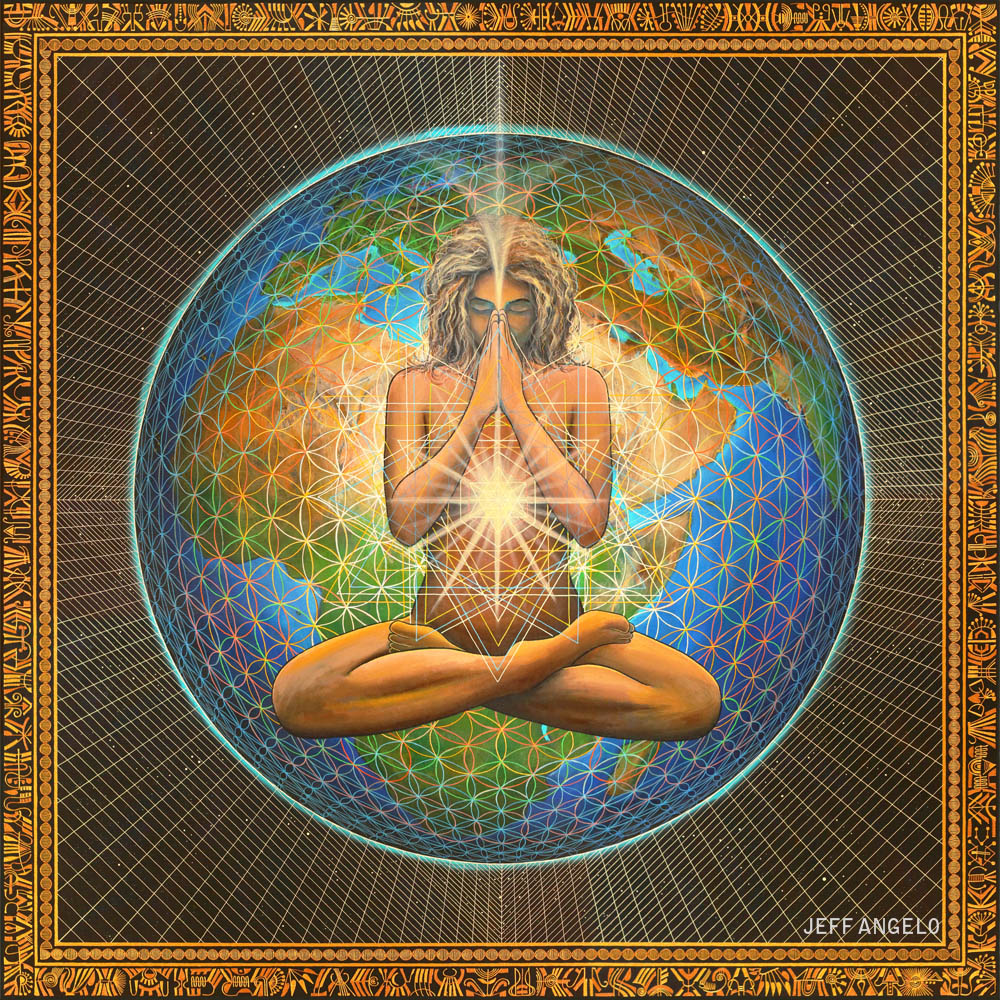 PRAYING FOR EARTH” 1 Signed Paper Print – Jeff Angelo